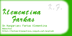 klementina farkas business card